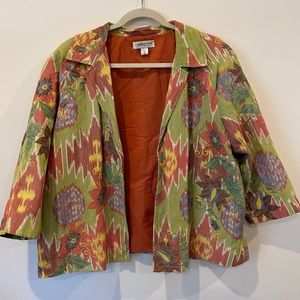 Coldwater Creek | Colorful Open Front Jacket